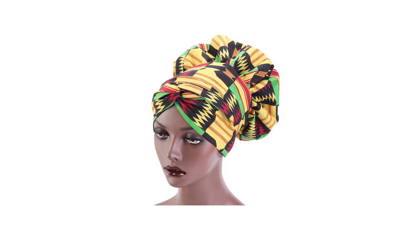 Traditional African Print Hair Bonnet