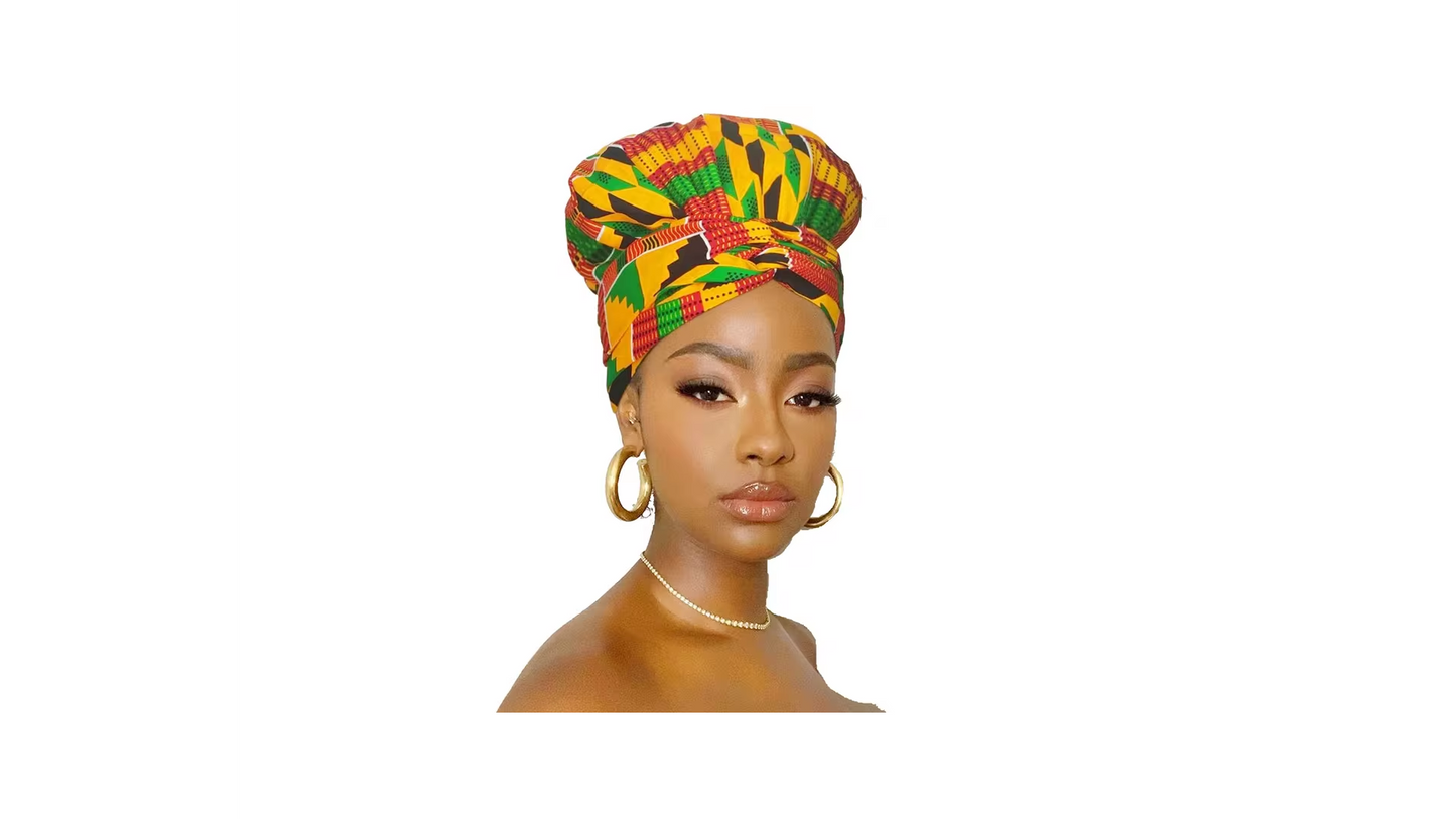 Traditional African Print Hair Bonnet