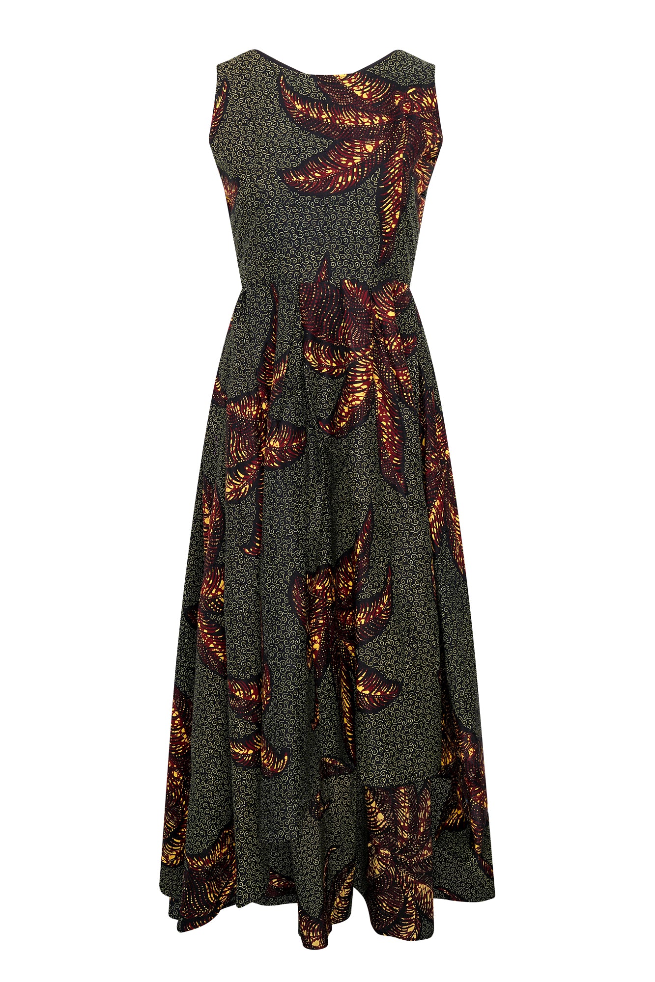 High-Low Hem African Wax Print Dress