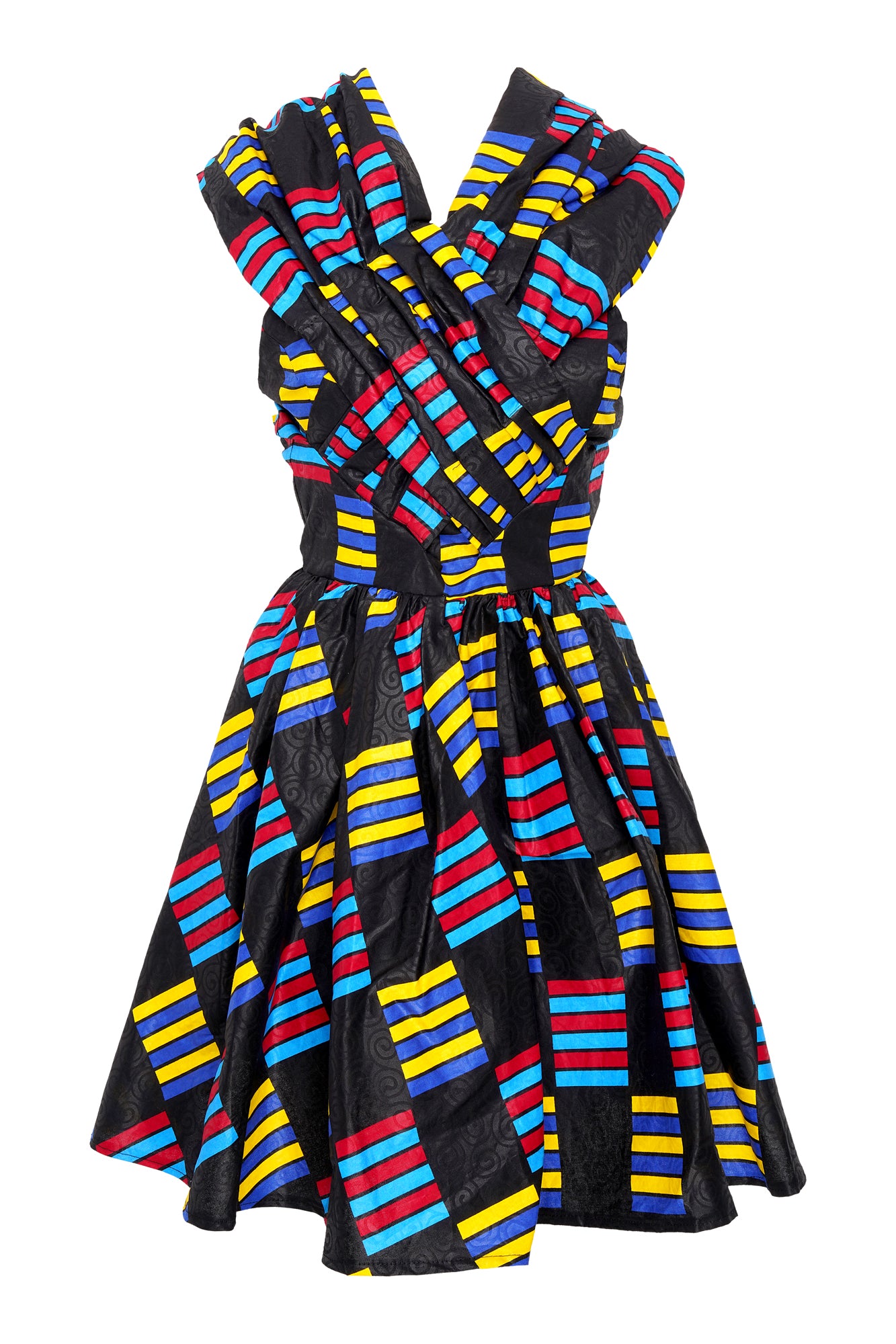 African Wax Print Midi Dress