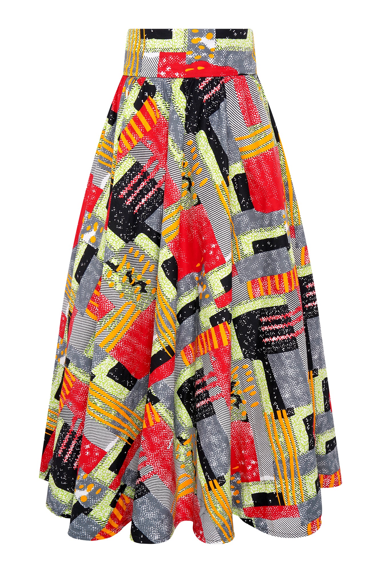 Chic African Wax Print Skirt