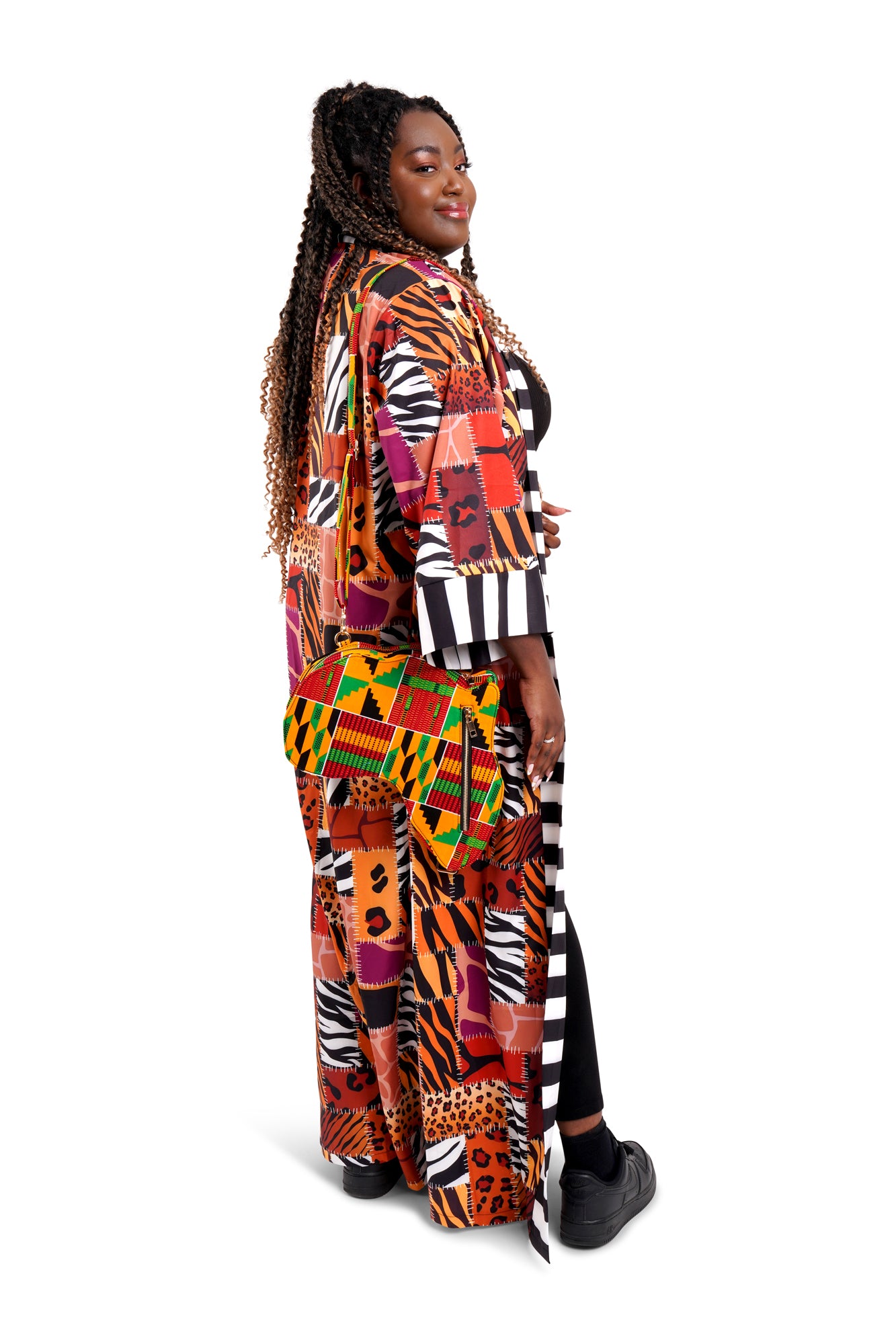 African Print Casual Windbreaker