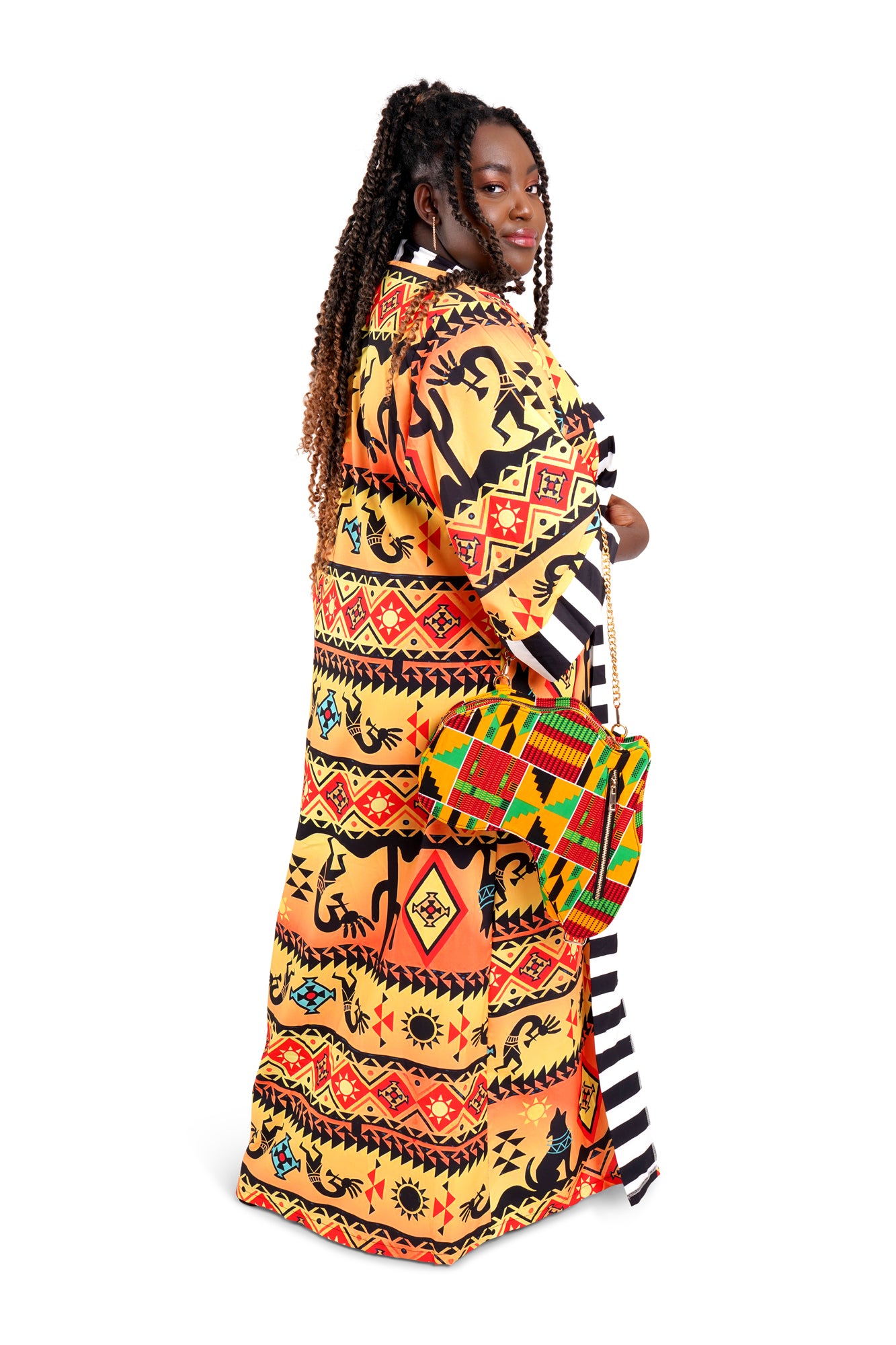 African Print Casual Windbreaker