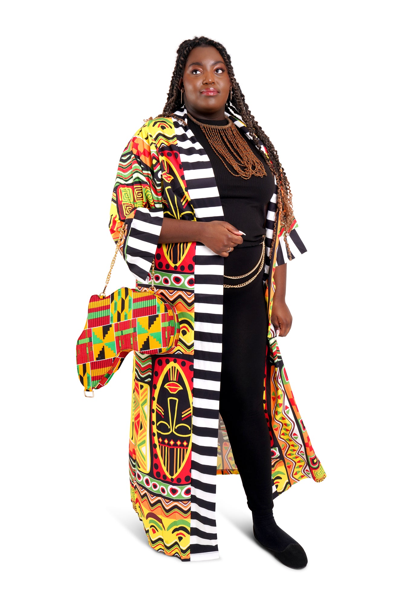 African Print Casual Windbreaker