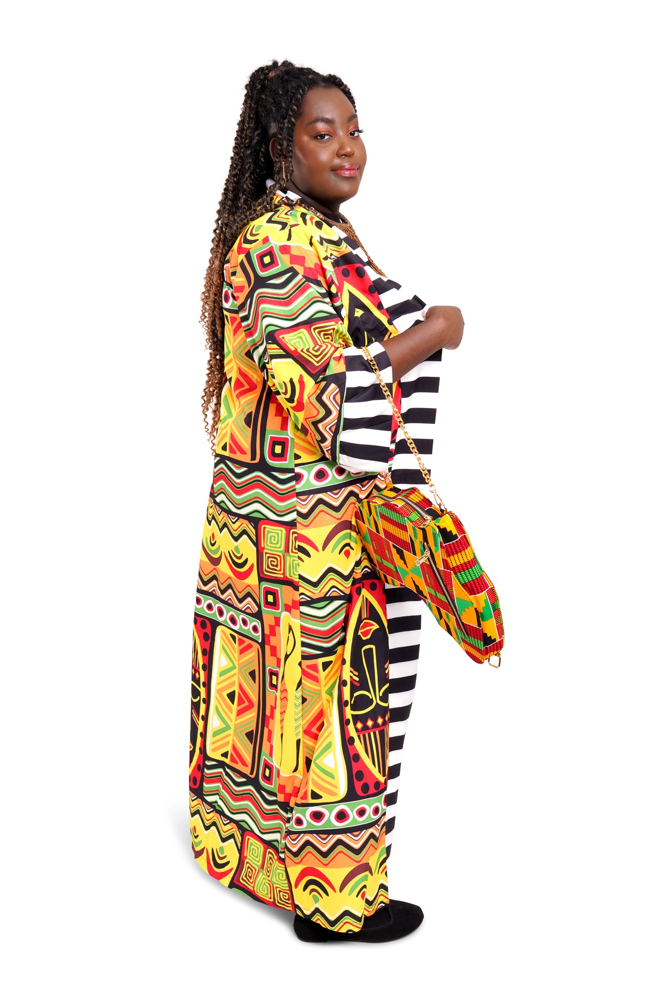 African Print Casual Windbreaker