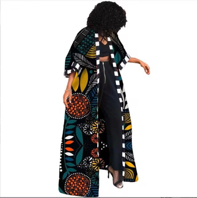 African Print Casual Windbreaker