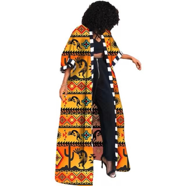 African Print Casual Windbreaker