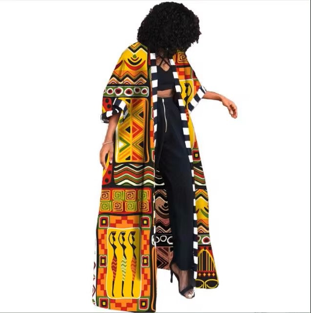 African Print Casual Windbreaker